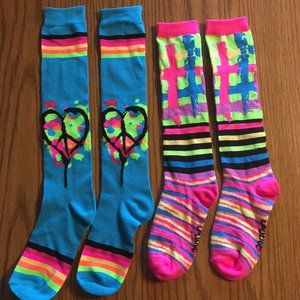 4 Pairs Assorted Patterned Knee High Socks